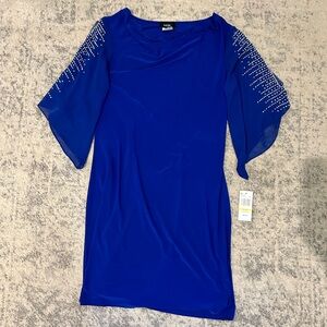 Blue MSK Dress with Diamond Detailing